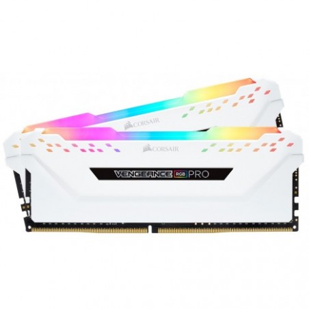 BARETTE MÉMOIRE CORSAIR PC 2X8G RGB DDR4 3200 PC25600 - (CMW16GX4M2C3200C16W)