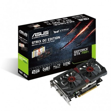 CARTE GRAPHIQUE ASUS STRIX NVIDIA GEFORCE GTX 750 TI 2 GO DDR5/OC