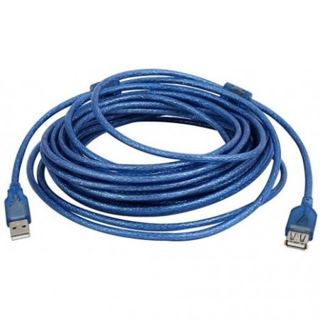RALLONGE USB 2.0 10M BLEU TRANSPARENT (R-USB-10M-B)