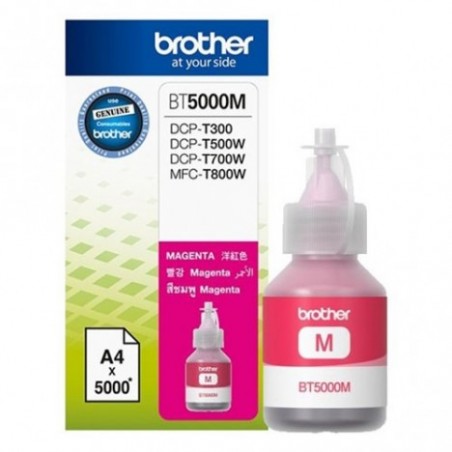 BOUTEILLE D'ENCRE ORIGINALE BROTHER BT5000M POUR BROTHER DCP-T300 - MAGENTA (5000 PAGES)