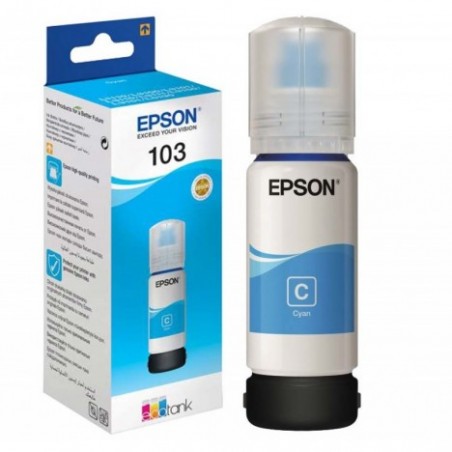 BOUTEILLE D'ENCRE ORIGINAL EPSON 103 POUR L3110/L1110 -65ML - CYAN